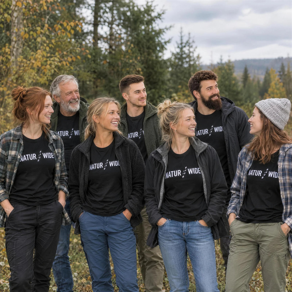 Das NaturWide-Team am Waldrand